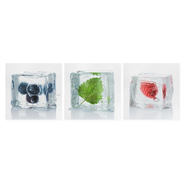 Obrazy Owoce i melisa w kostce lodu