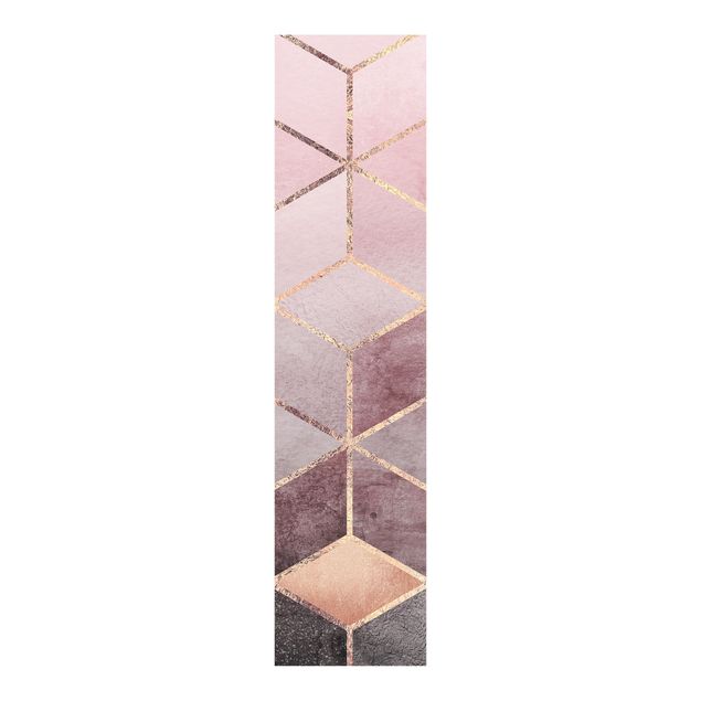 Tekstylia domowe Różowo-szara złota geometria
