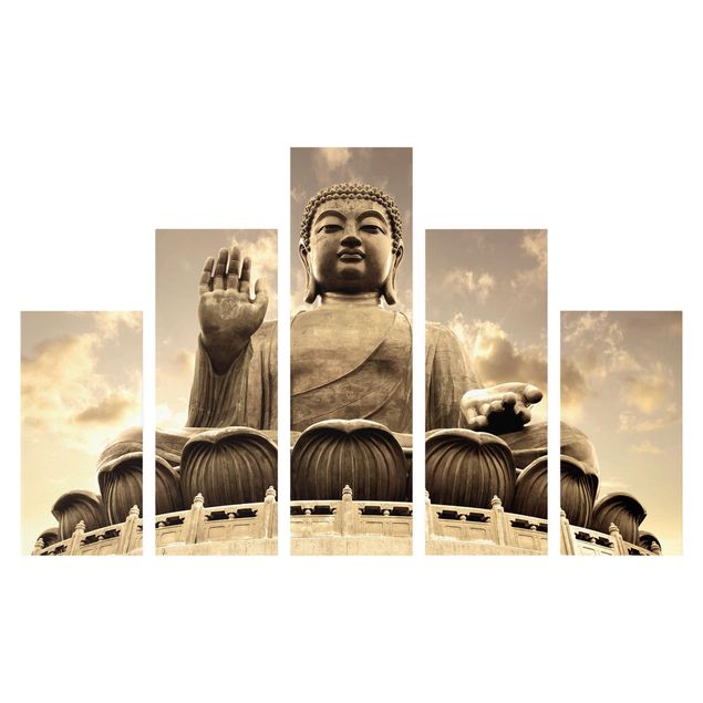 Obraz vintage Wielki Budda Sepia