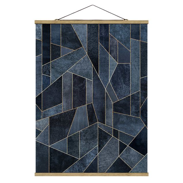 Obrazy nowoczesne Błękitna geometria Akwarela