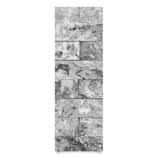 Okleina na stół Ściana kamienna naturalny marmur szary
