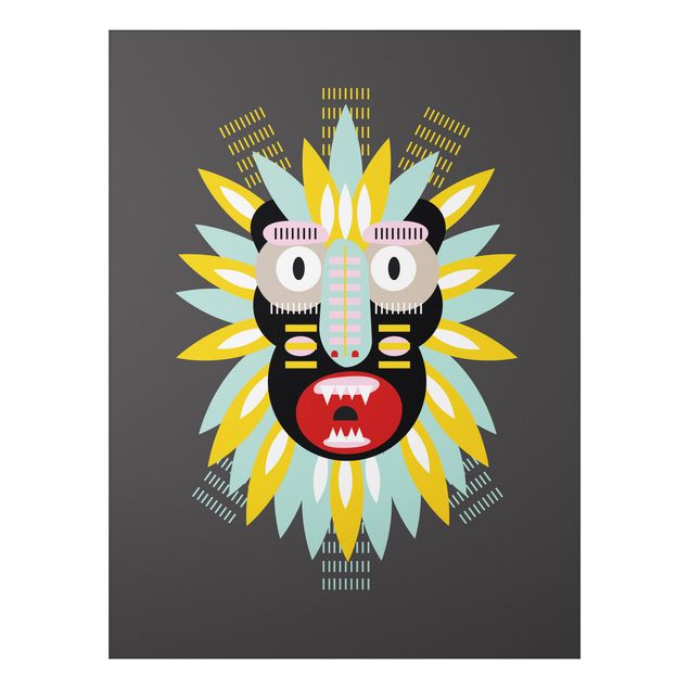 Nowoczesne obrazy Kolaż Etno Maska - King Kong