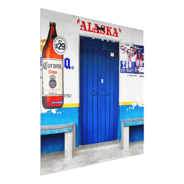 Obrazy na szkle architektura i horyzont ALASKA Niebieski Bar