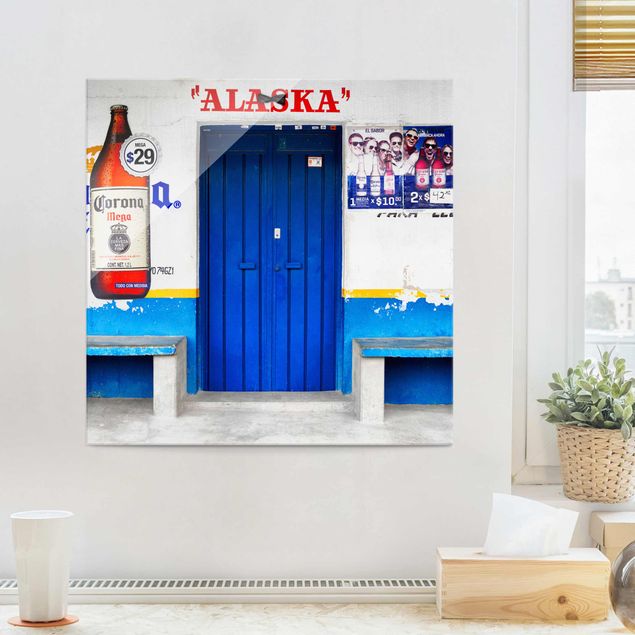 Obrazy do salonu nowoczesne ALASKA Niebieski Bar