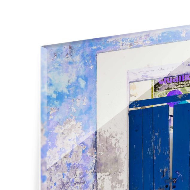 Obrazy na szkle artyści Niebieskie wejście główne