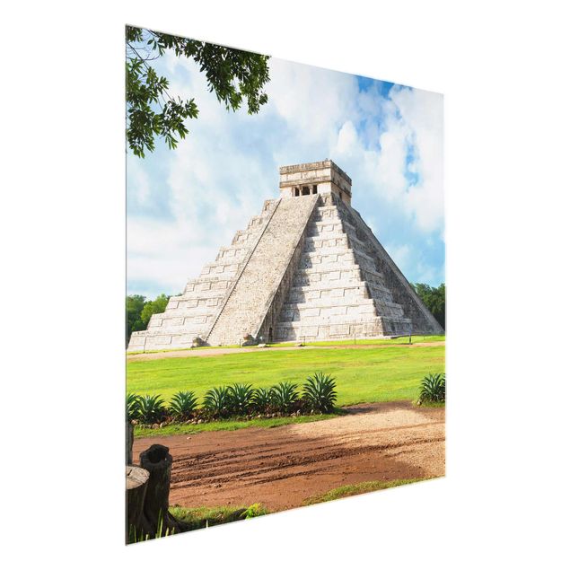 Obrazy na szkle architektura i horyzont Piramida El Castillo