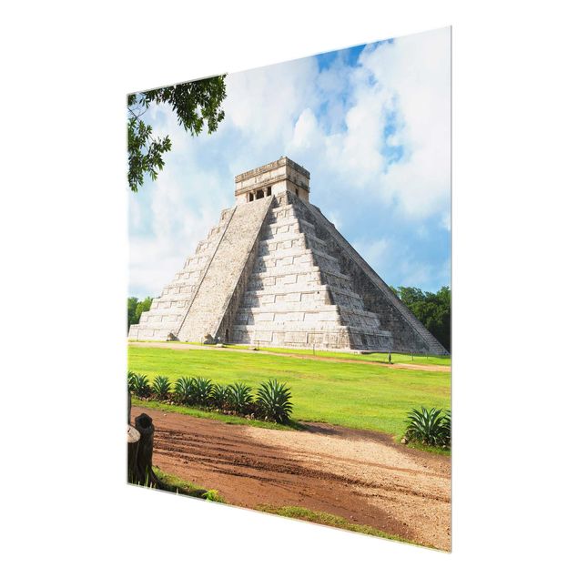 Obrazy na szkle kwadrat Piramida El Castillo