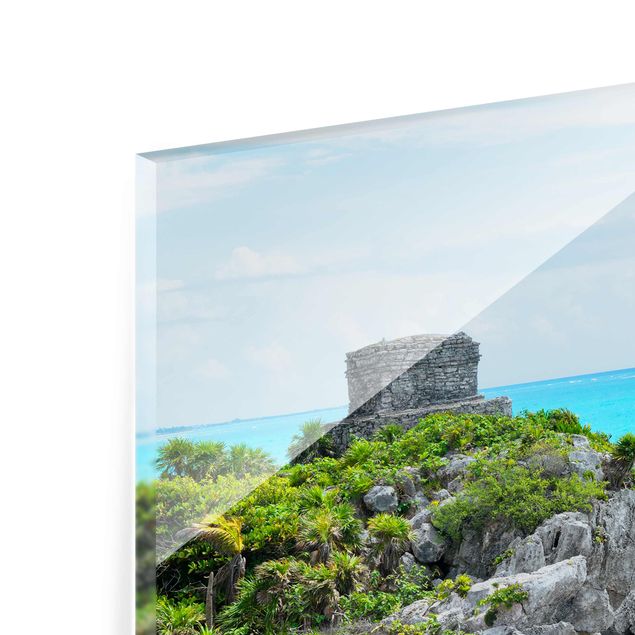 Obrazy na szkle Karaiby Wybrzeże Karaibskie Ruiny Tulum