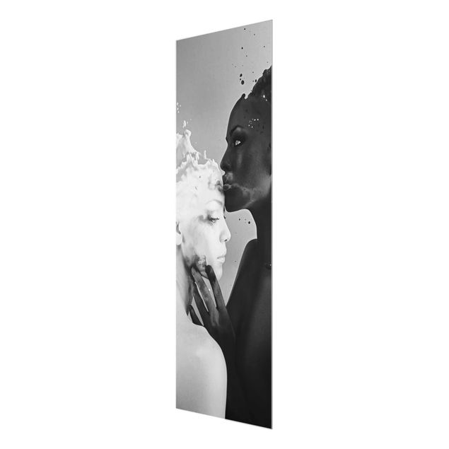 Obrazy nowoczesne Mleko i kawa pocałunek czarno-biały