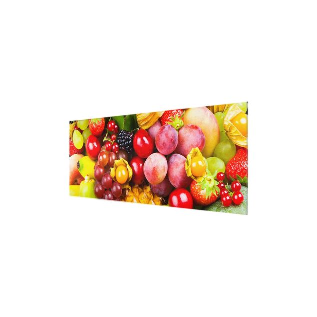 Obrazy na szkle panorama Kolorowe owoce egzotyczne