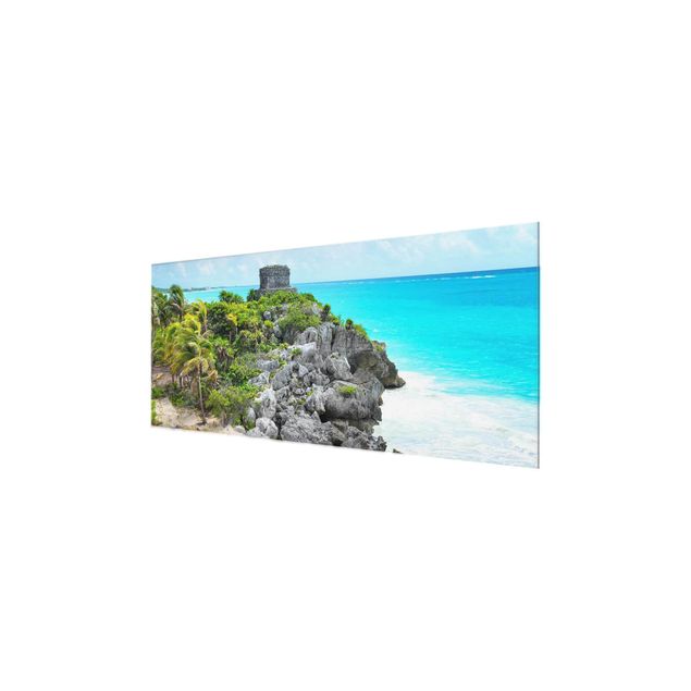 Obrazy na szkle artyści Wybrzeże Karaibskie Ruiny Tulum
