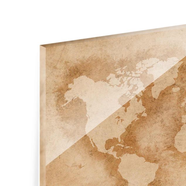 Obrazy retro Starożytna mapa świata