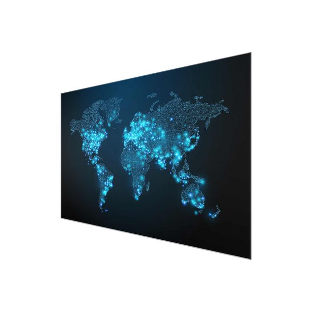 Obrazy nowoczesne Połączony świat Mapa świata