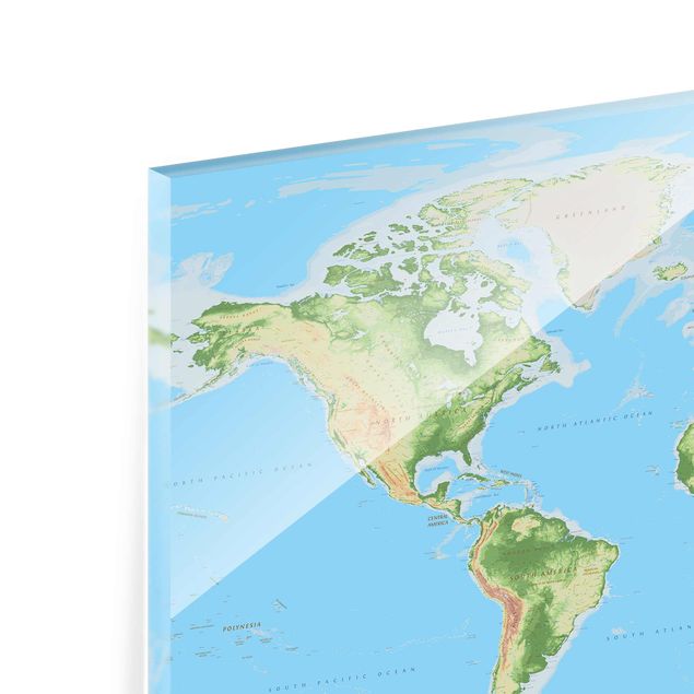 Obrazy mapy Fizyczna mapa świata
