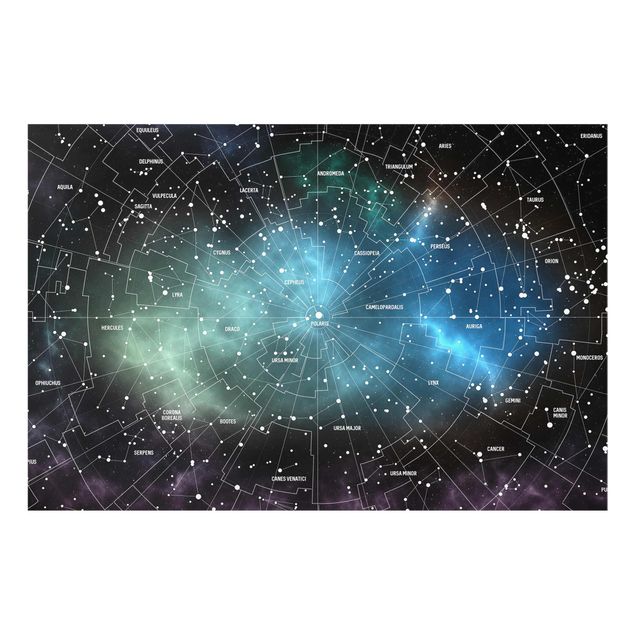 Obrazy do salonu nowoczesne Obrazy gwiazd Mapa mgławic galaktyk