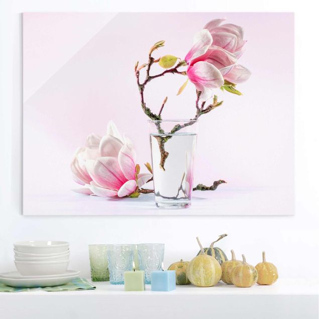 Dekoracja do kuchni Magnolia w szklance