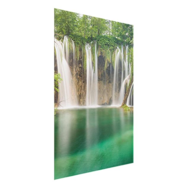 Obrazy na szkle wodospad Wodospad Plitwickie Jeziora
