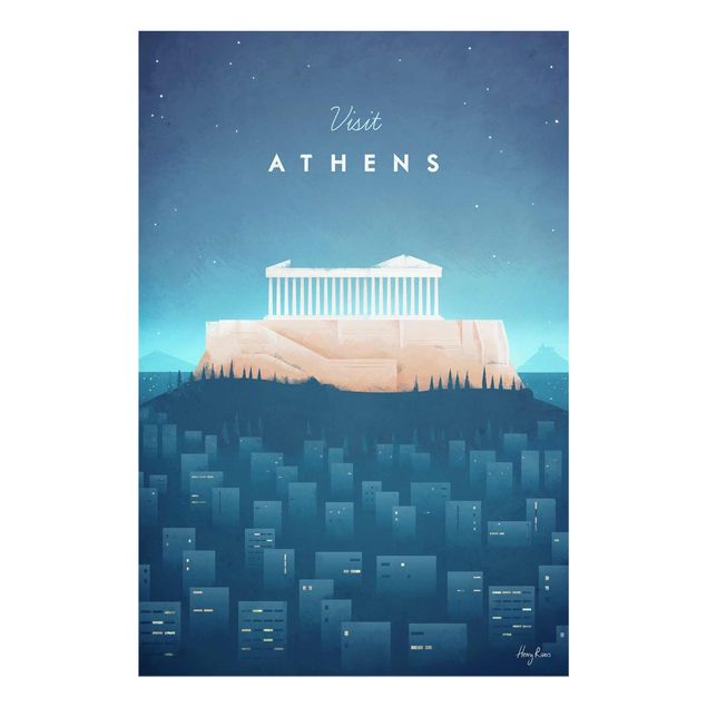 Obraz vintage Plakat podróżniczy - Ateny