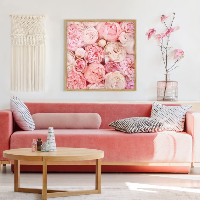 Obrazy w ramie do łazienki Rosy Rosé Coral Shabby