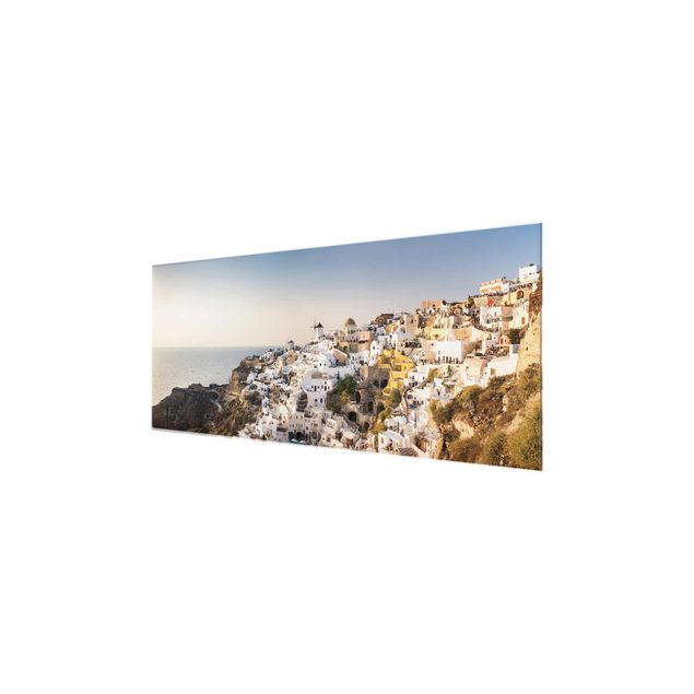 Obrazy na szkle plaża Oia Panorama