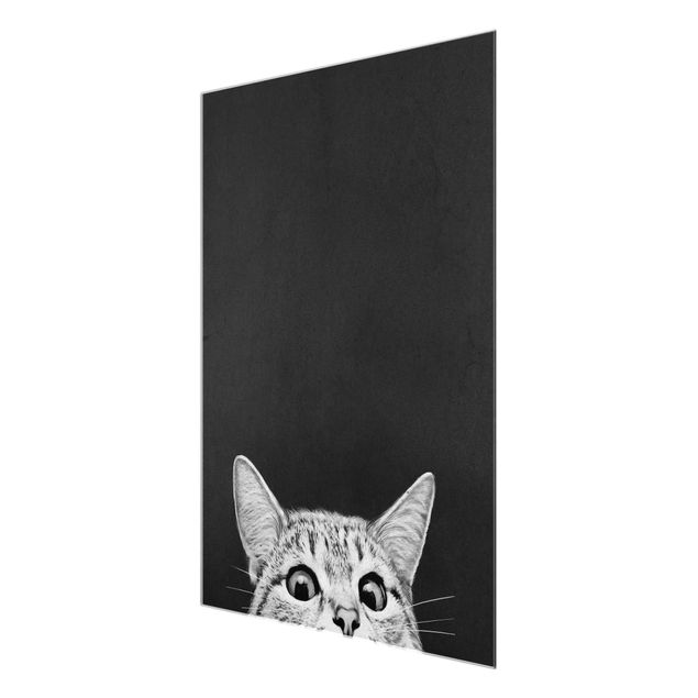 Koty obrazy Ilustracja kot czarno-biały rysunek