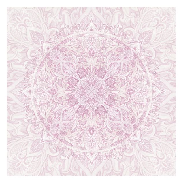 Tapeta - Mandala akwarelowy ornament różowy