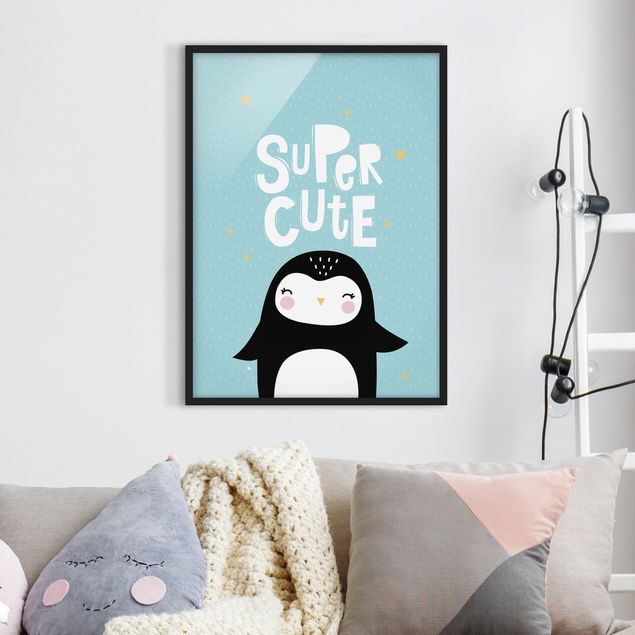 Plakat w ramie - Super uroczy pingwinek