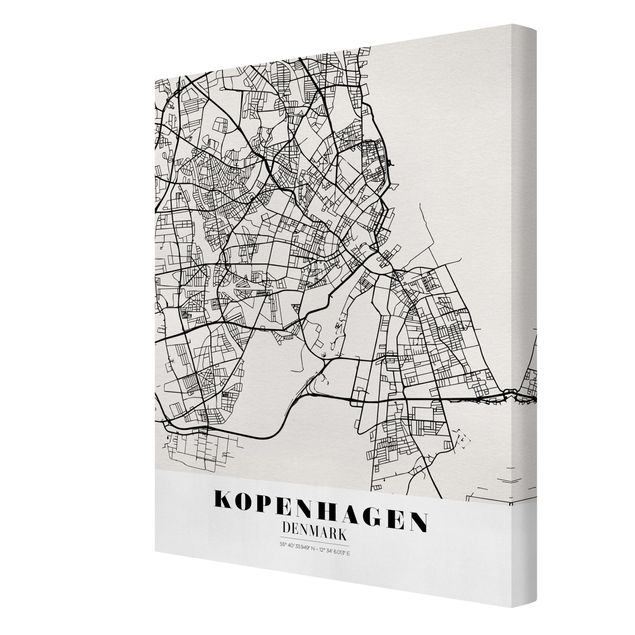 Obraz mapa świata City Map Copenhagen - Klasyczna