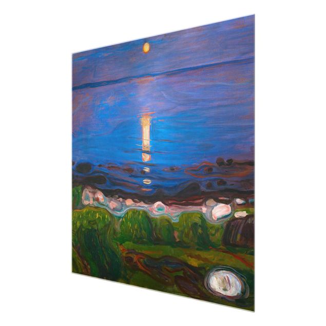 Obrazy na szkle artyści Edvard Munch - Letnia noc nad morzem