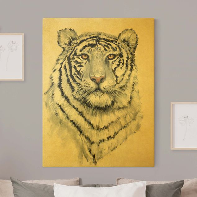Obrazy zwierzęta Portret białego tygrysa I