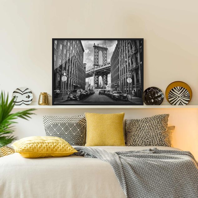 Obrazy w ramie do korytarzu Most Manhattan w Ameryce