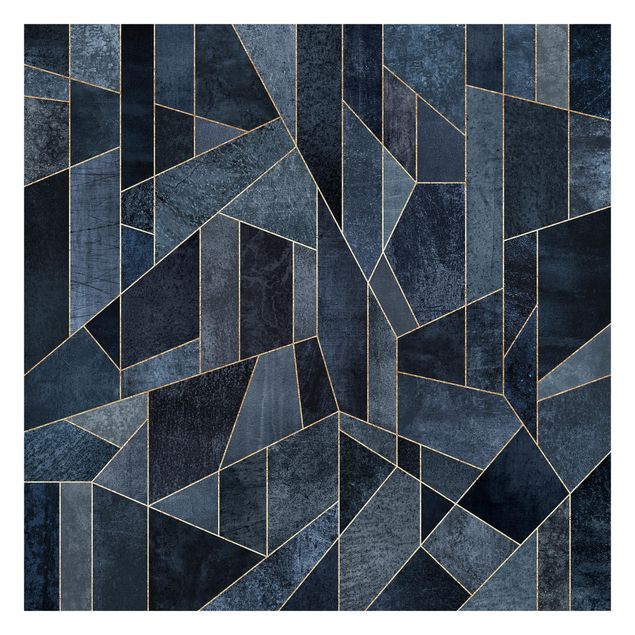 Elisabeth Fredriksson obrazy Błękitna geometria Akwarela