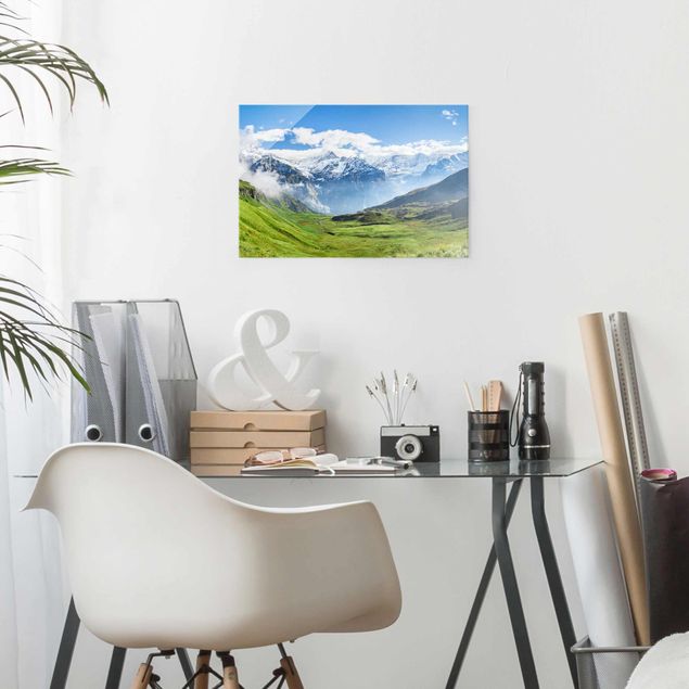 Obrazy na szkle poziomy Szwajcarska panorama alpejska