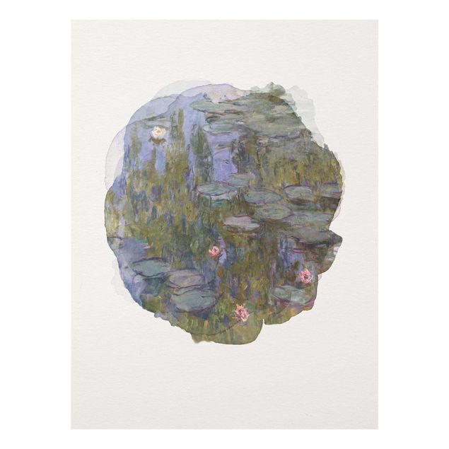 Obrazy na szkle portret Akwarele - Claude Monet - Lilie wodne (Nympheas)