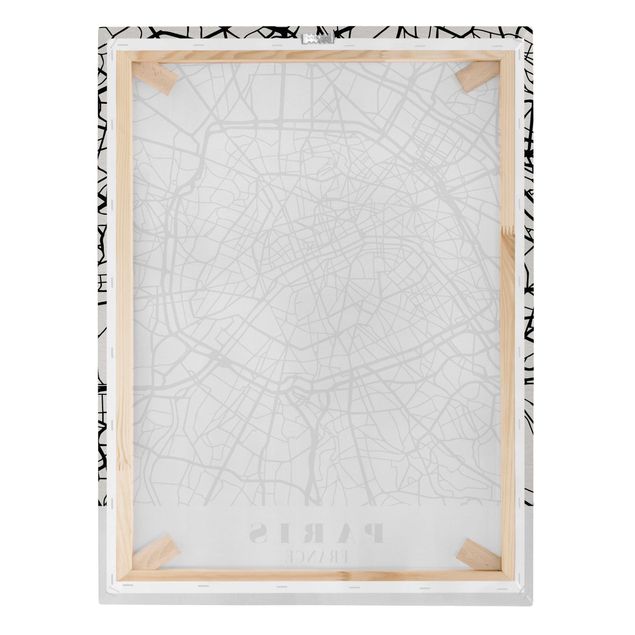 Czarno białe obrazy City Map Paris - Klasyczna