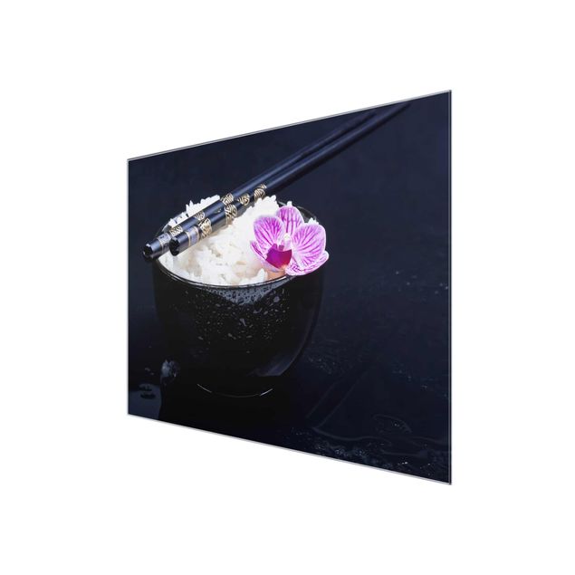 Obrazy kwiatowe Miska na ryż z orchideą