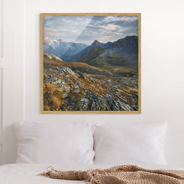 Obrazy w ramie krajobraz Col de Fenêtre Szwajcaria