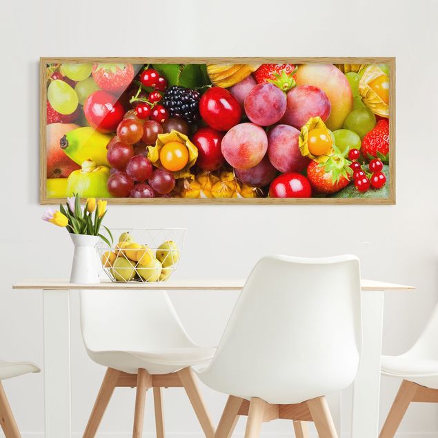 Obrazy w ramie artystyczne Kolorowe owoce egzotyczne