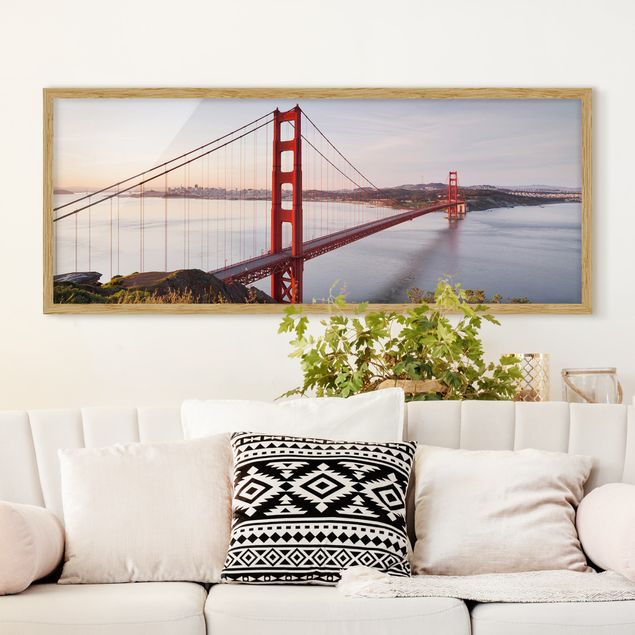 Obrazy w ramie do korytarzu Most Złotoen Gate w San Francisco