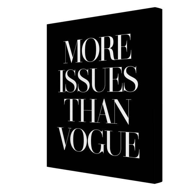Obraz czarny Więcej problemów niż Vogue