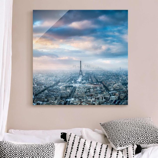 Obrazy na szkle architektura i horyzont Zima w Paryżu