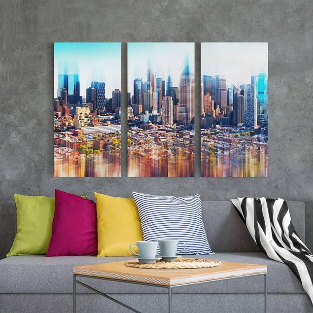 Nowoczesne obrazy do salonu Manhattan Skyline Urban Stretch