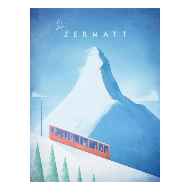 Obrazy na szkle góra Plakat podróżniczy - Zermatt