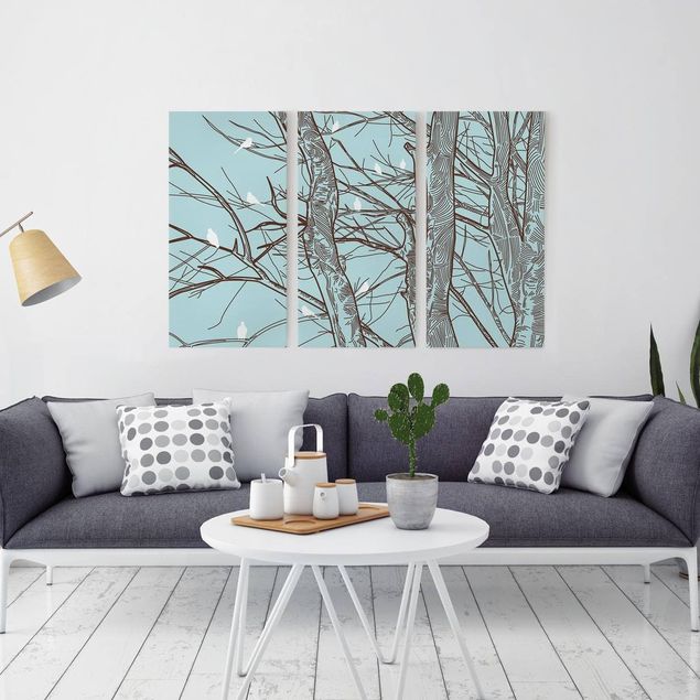 Obrazy nowoczesne Drzewa zimowe