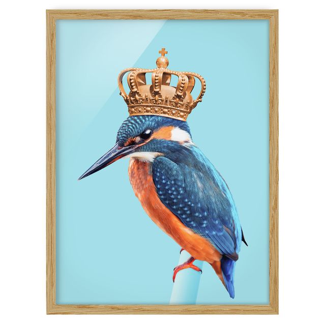 Obrazy w ramie do łazienki Lodowy ptak z koroną