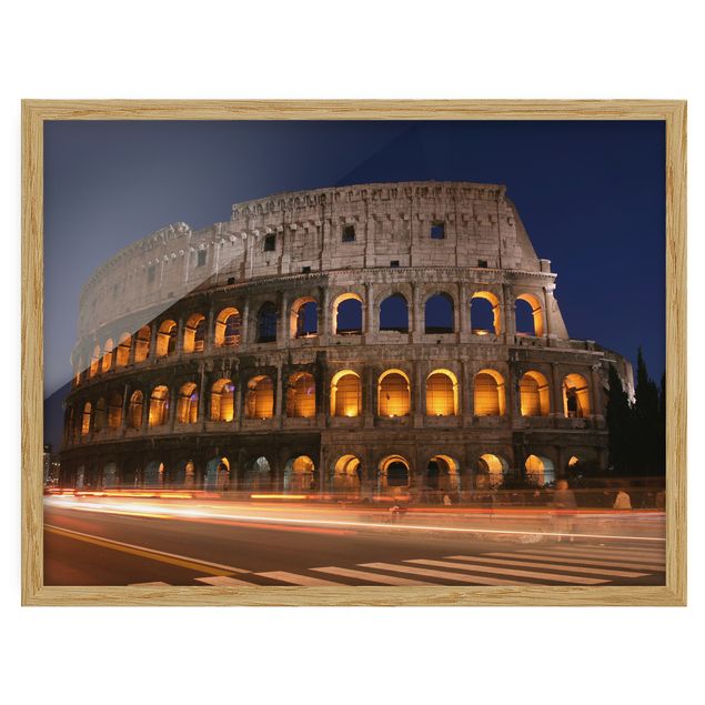 Obrazy w ramie do łazienki Colosseum w Rzymie nocą