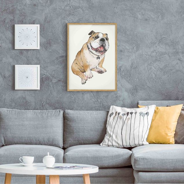 Obrazy pies ilustracja pies buldog obraz