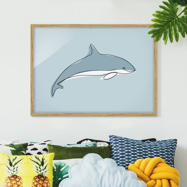 Pokój niemowlęcy Dolphin Line Art