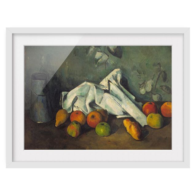 Postimpresjonizm obrazy Paul Cézanne - Puszka na mleko i jabłka