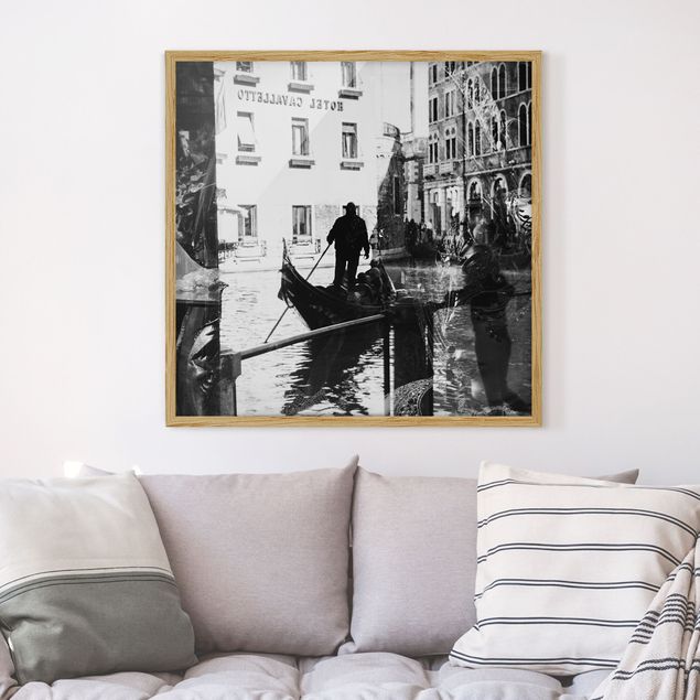 Obrazy w ramie do korytarzu Weneckie refleksje